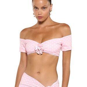 NEW BANAHOT STEFANI PEACH POLKA - - TOP